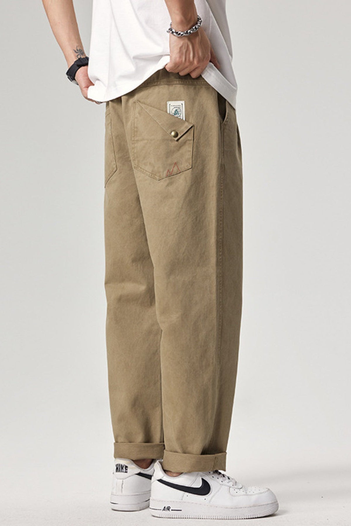 Relaxed Fit Long Pants Khaki - Love Classic