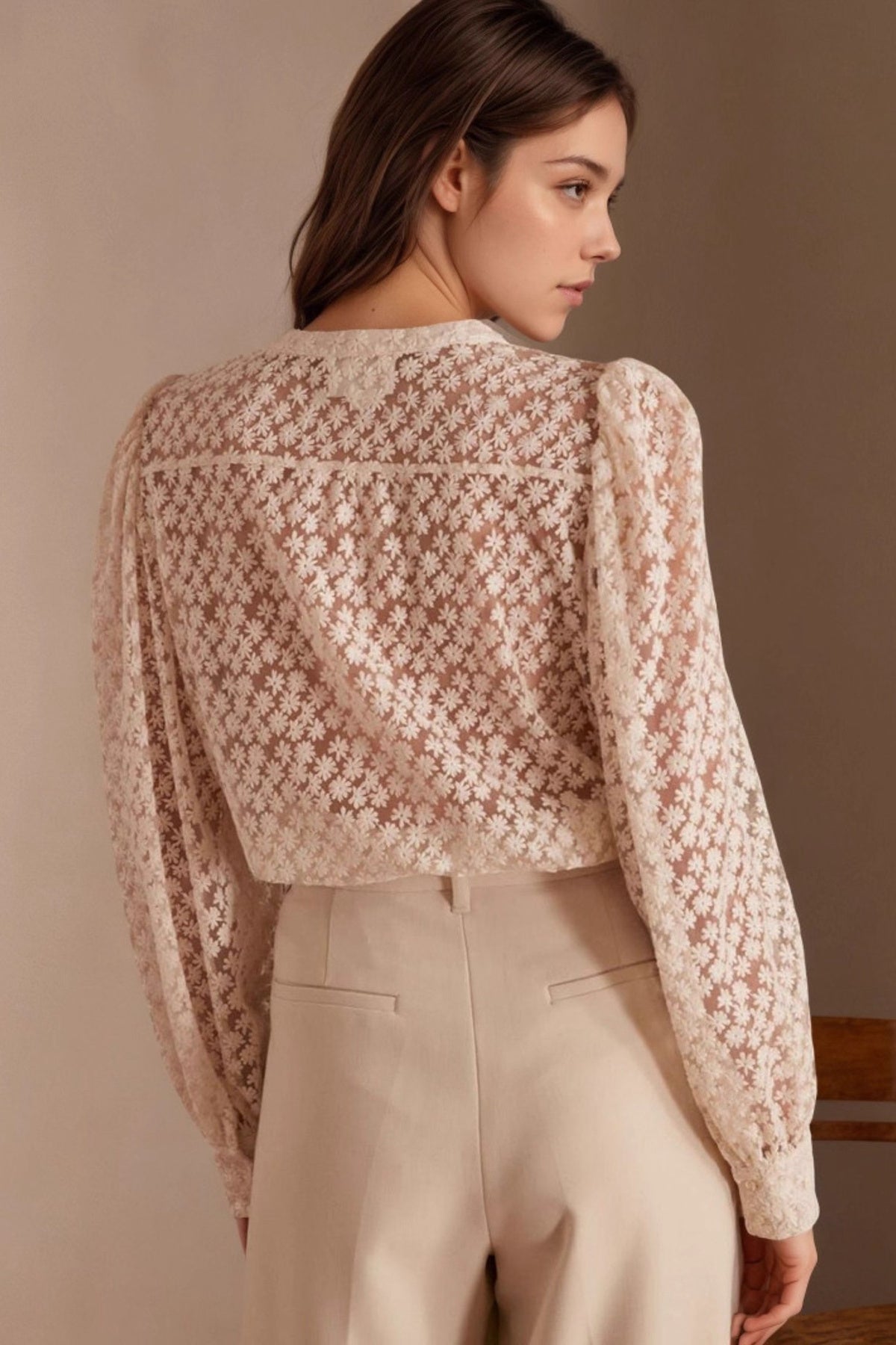 Lace Long Sleeve Shirt - Love Classic 2