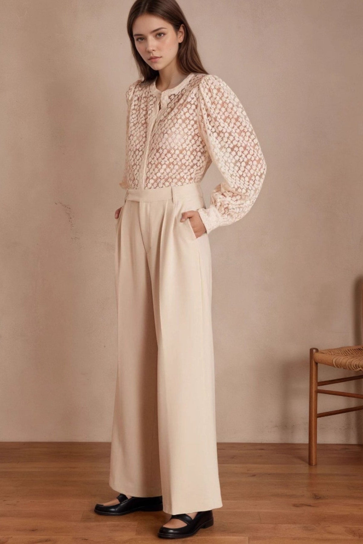 Lace Long Sleeve Shirt - Love Classic 3