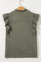 Ruffled Patchwork Denim Jacket Vest - Love Classic 9