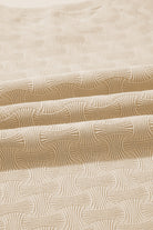 Textured Crew Neck Cap Sleeve Slim T Shirt - Love Classic 9