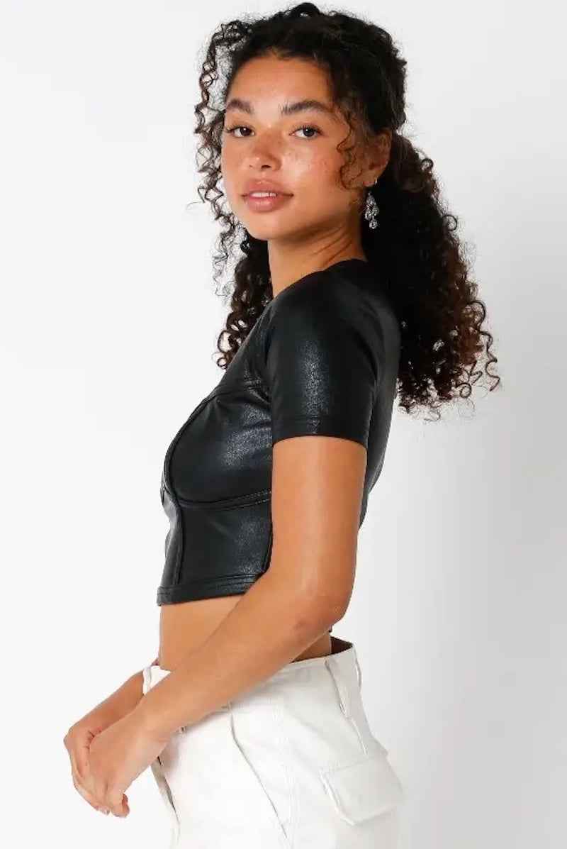 Bustier Finley Pu Crop Top 2