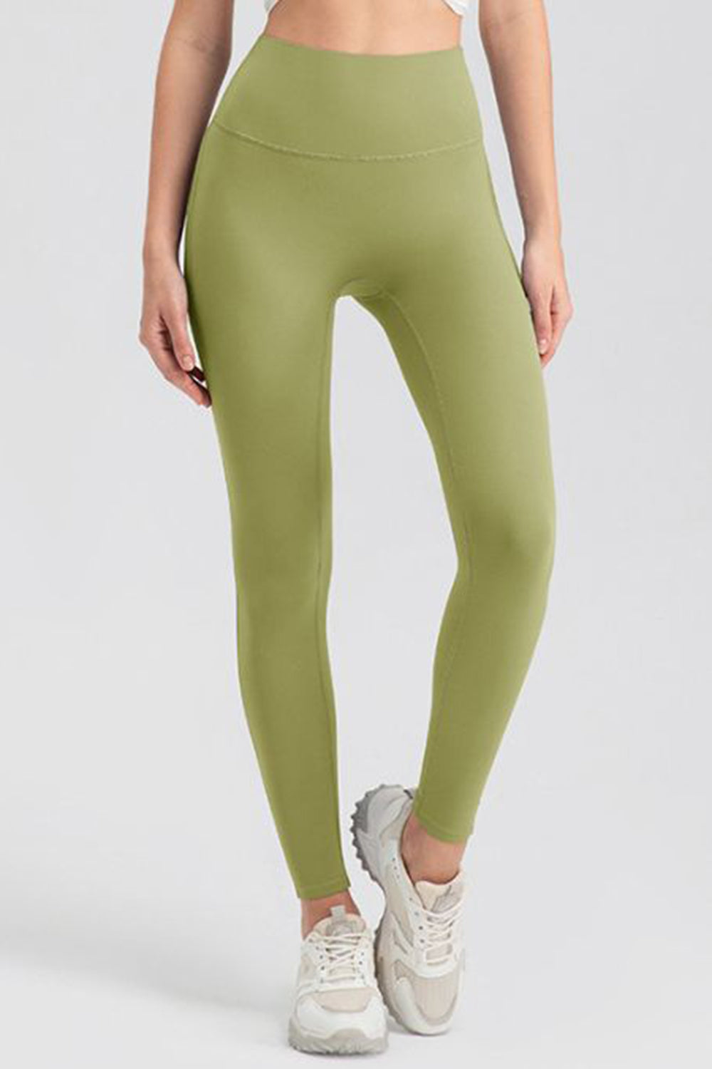 High Waist Highly Stretchy Active Pants Olive 2