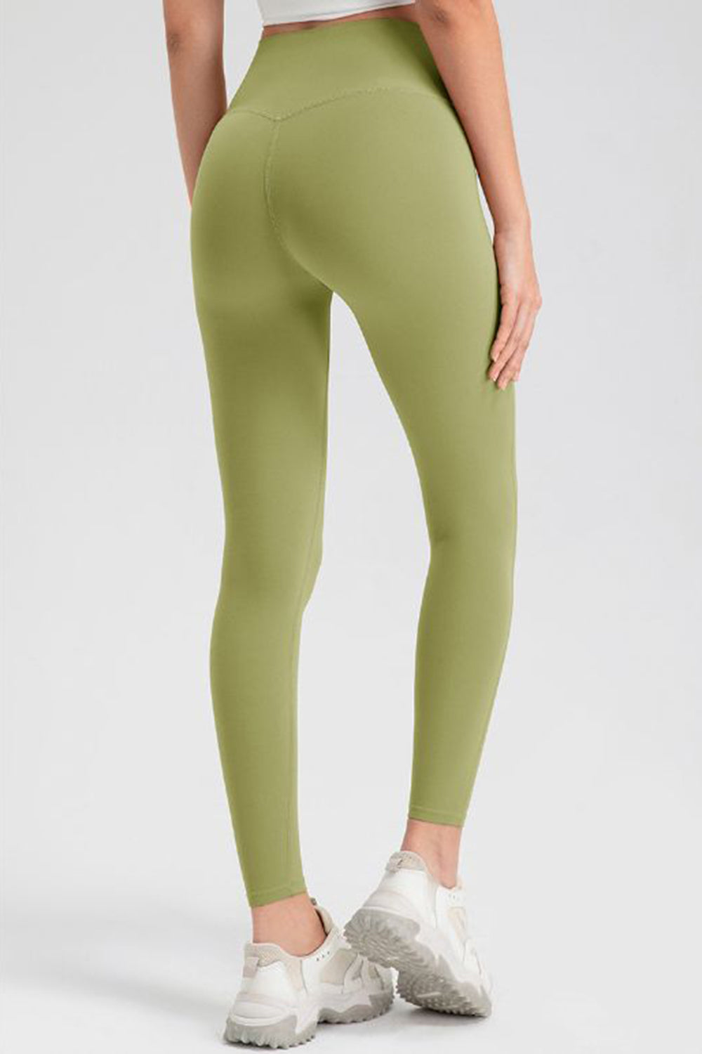 High Waist Highly Stretchy Active Pants Olive 3