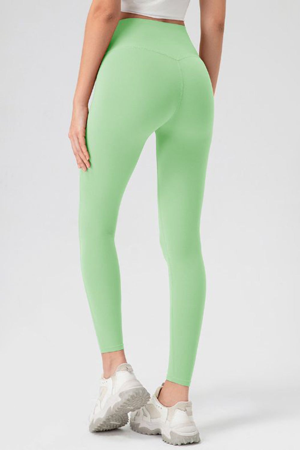 High Waist Highly Stretchy Active Pants Neon Green