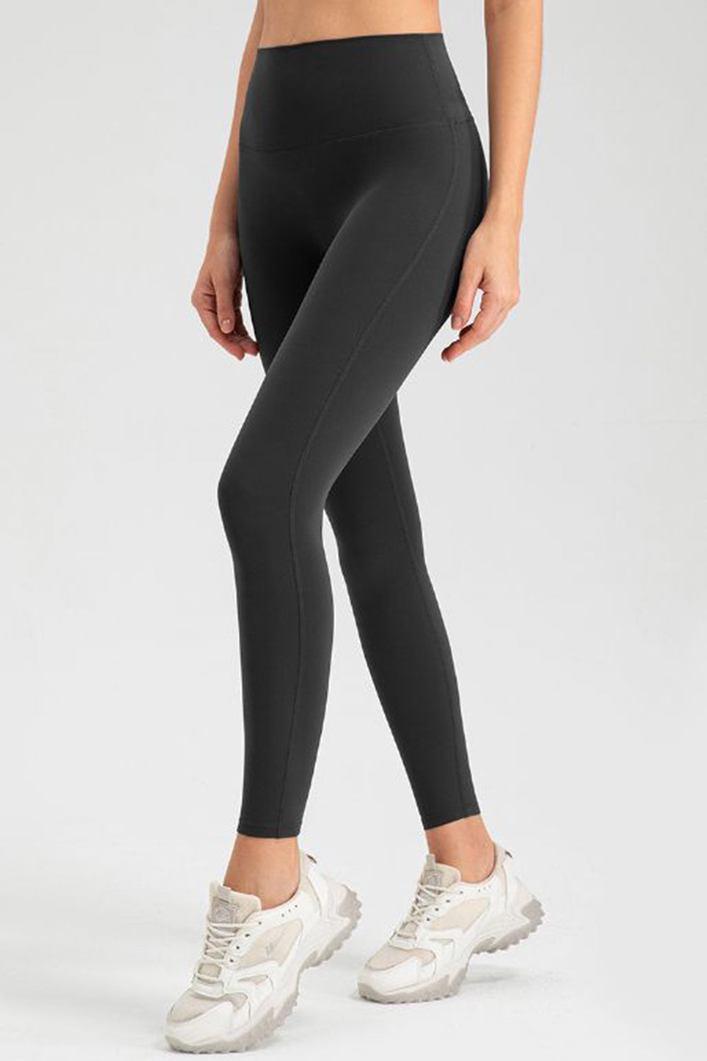 High Waist Highly Stretchy Active Pants Black 2