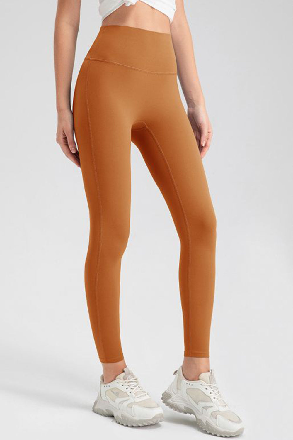 High Waist Highly Stretchy Active Pants Caramel
