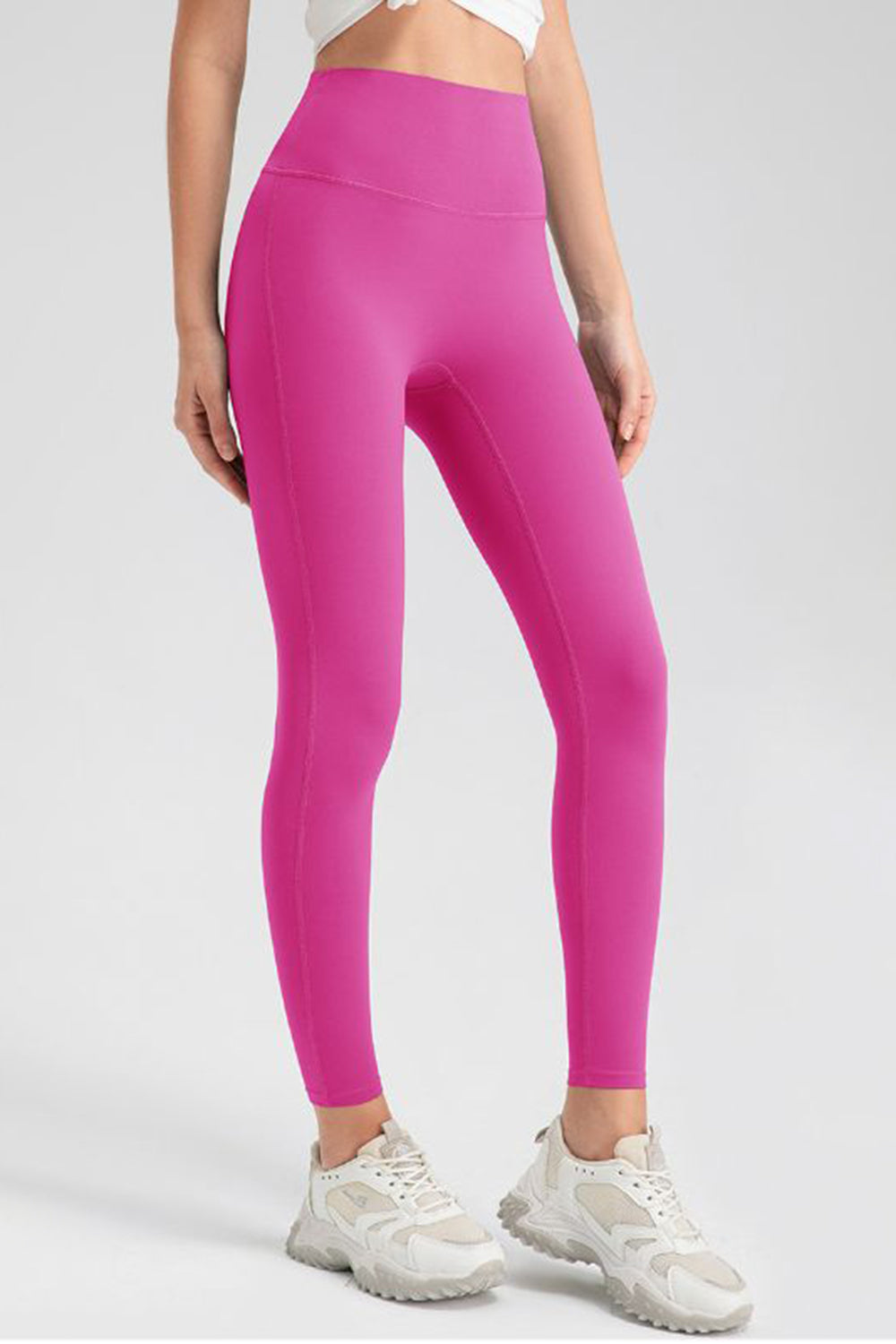 High Waist Highly Stretchy Active Pants Pink 2