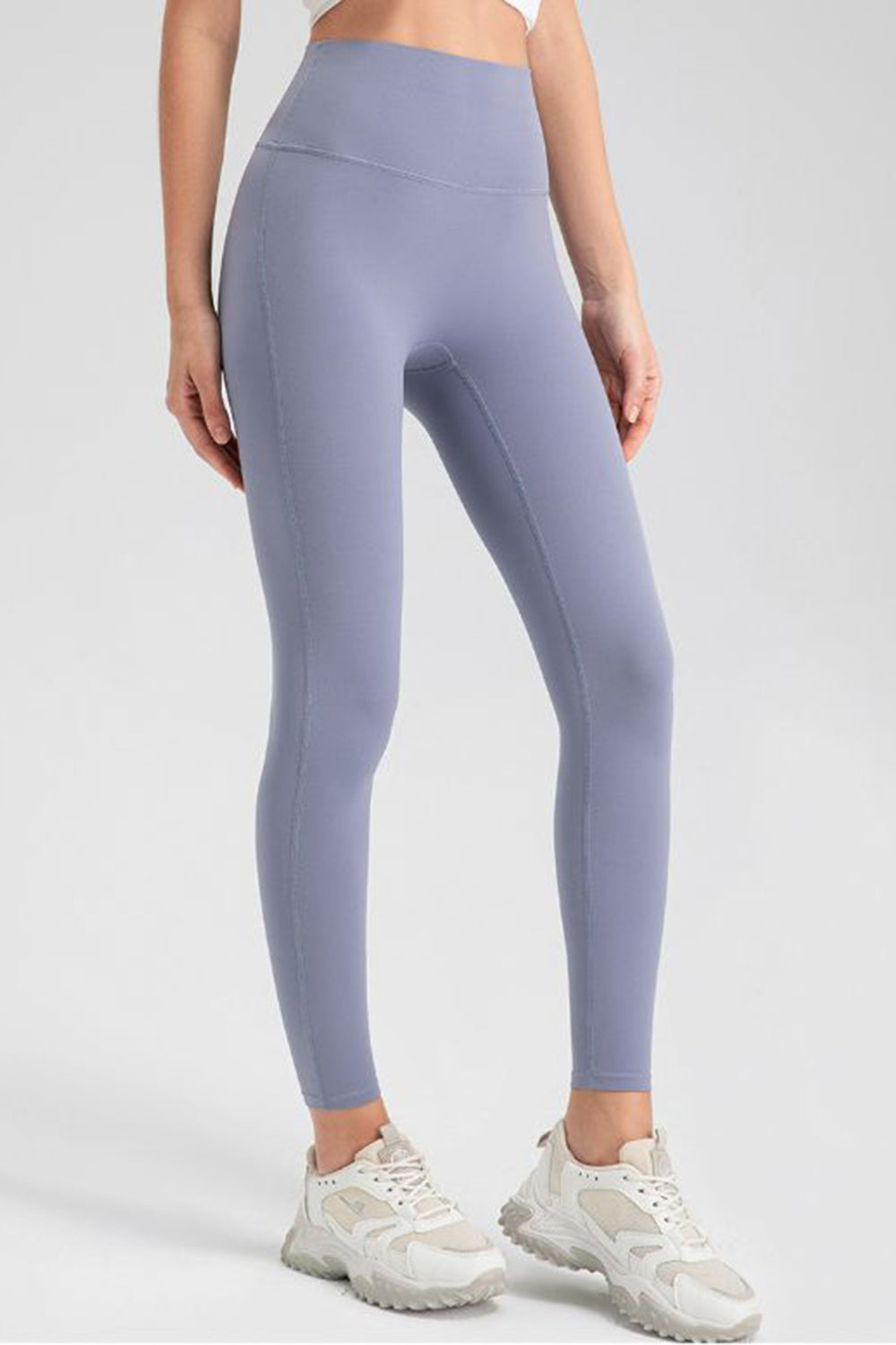 High Waist Highly Stretchy Active Pants Blue Purple