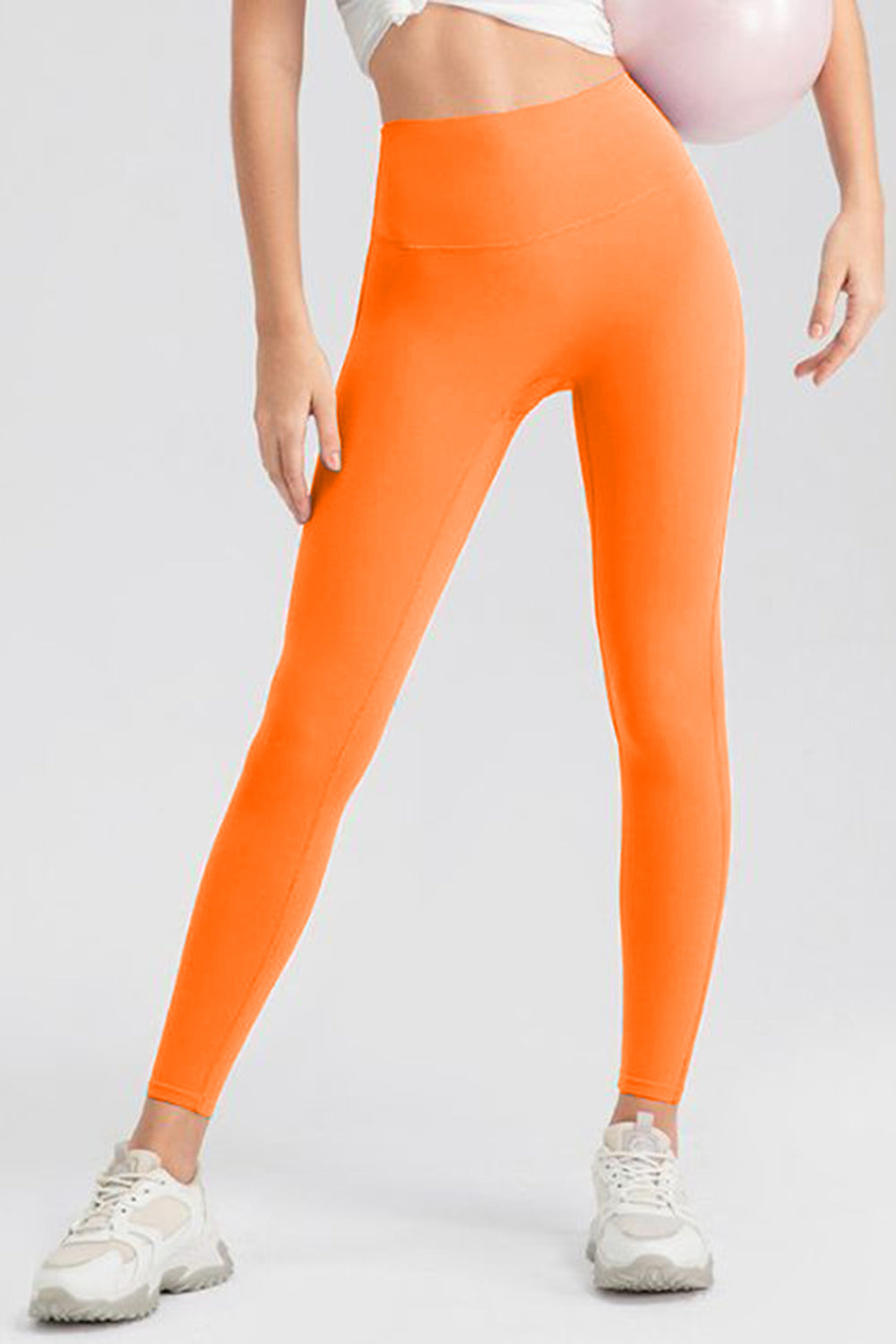 High Waist Highly Stretchy Active Pants Orange