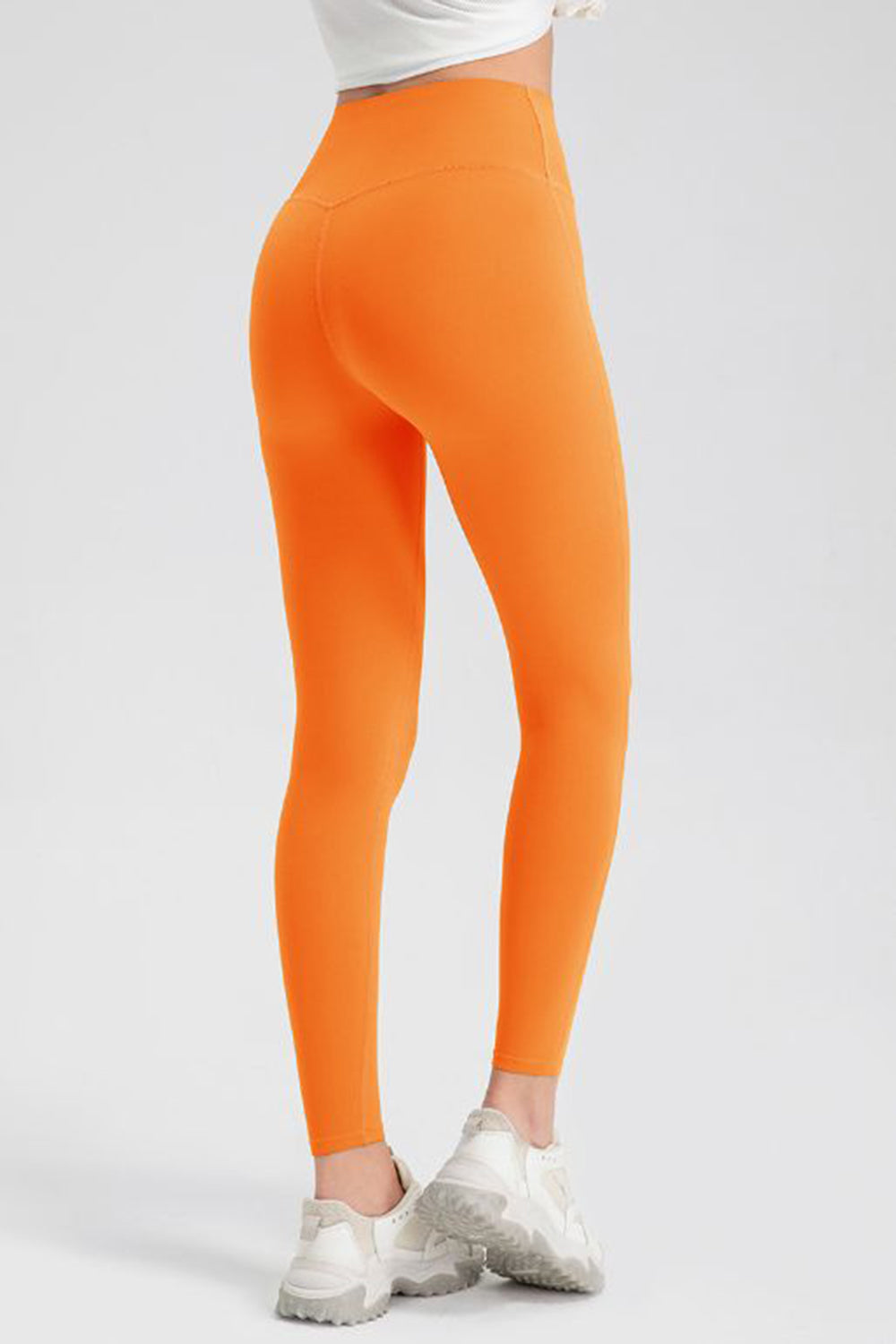 High Waist Highly Stretchy Active Pants Orange 3