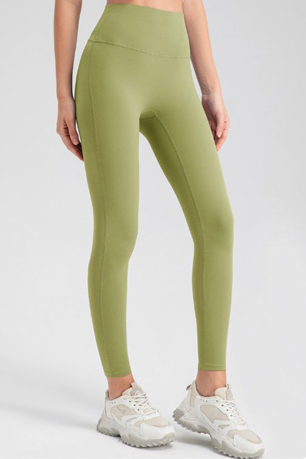High Waist Highly Stretchy Active Pants Olive