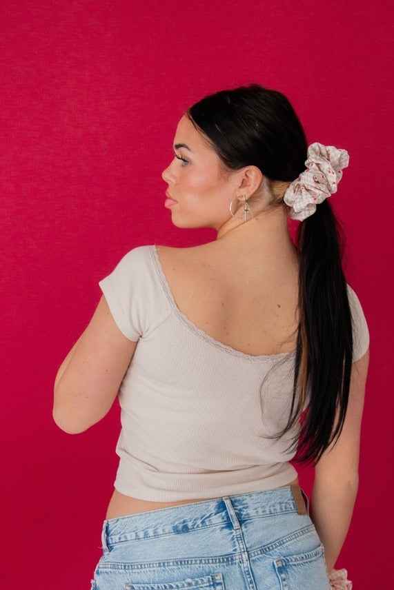 Cherry Jumbo Scrunchie