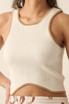 Shaper Fit Ribbed-Knit Racerback Tank Top 2