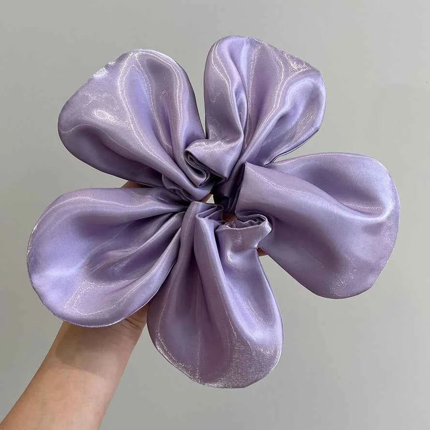Mega Flower Petal Satin Scrunchies