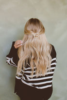 Gold Circle Pearl Barrette Clip 2