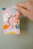 Gold Circle Pearl Barrette Clip 3