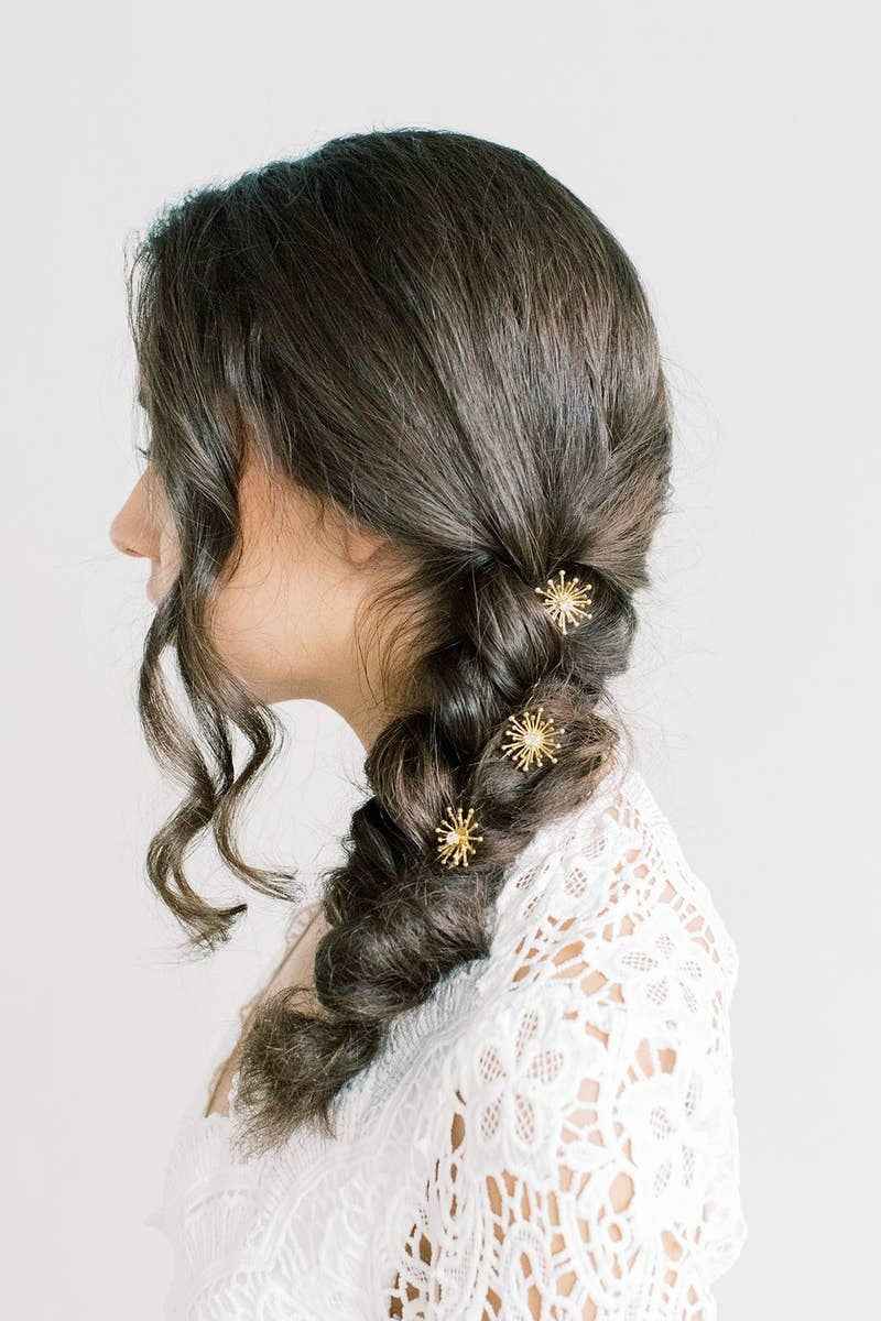 Sunburst Swarovski Hairpins - Set of Three