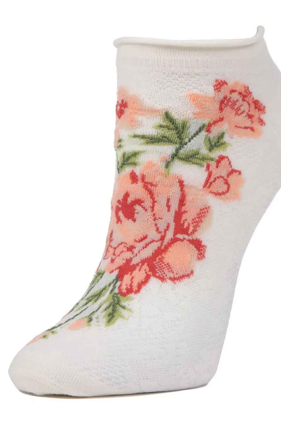 Love and Lace Low Cut Floral Socks