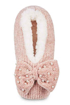 Blush Precious Pearls Chenille Sherpa-Lined Slippers