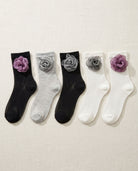 Bundled Pack, Sculpted Bloom Crew Socks - 5-Pack
