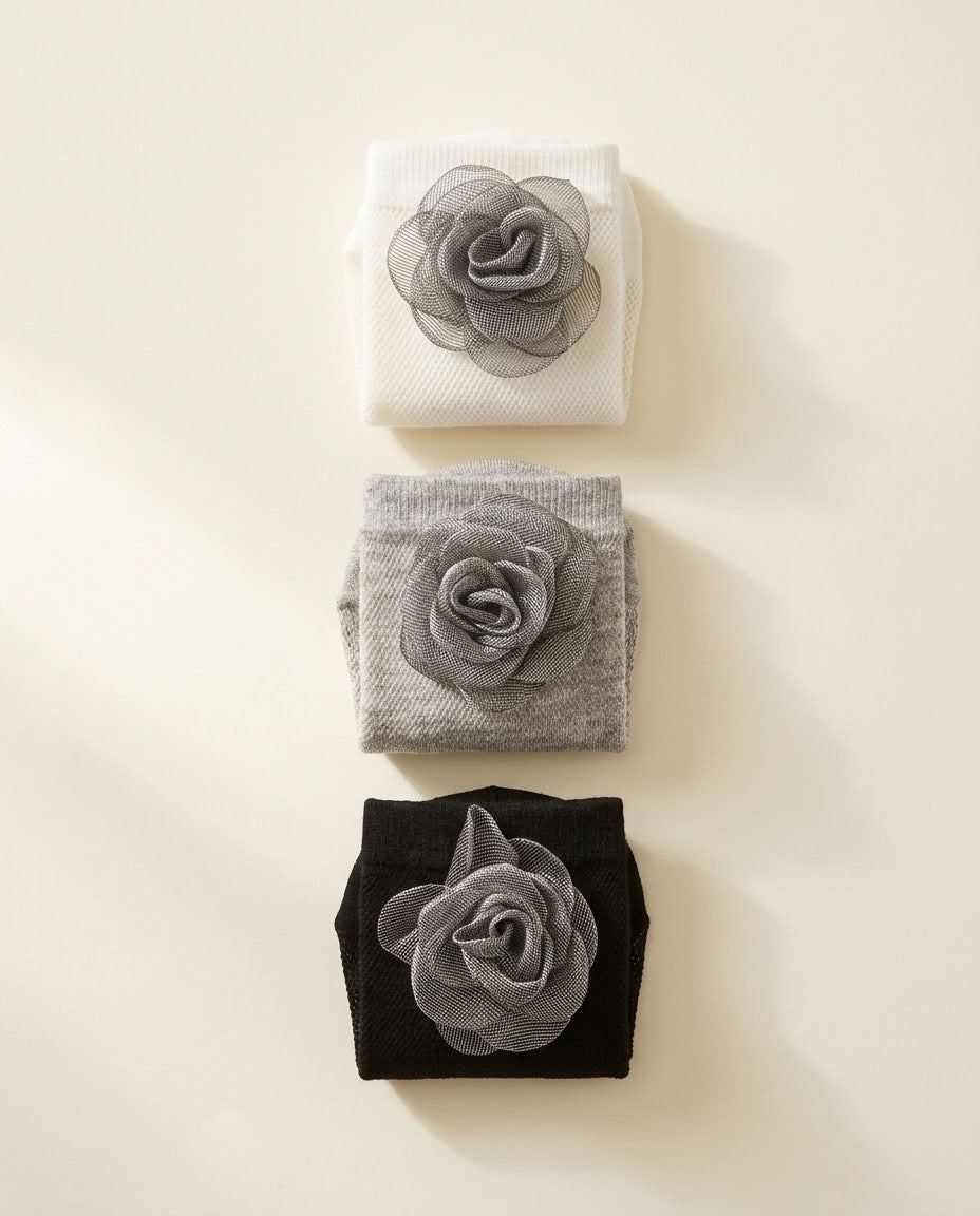 Bundled Pack, Sculpted Bloom Crew Socks - 3-Pack detail