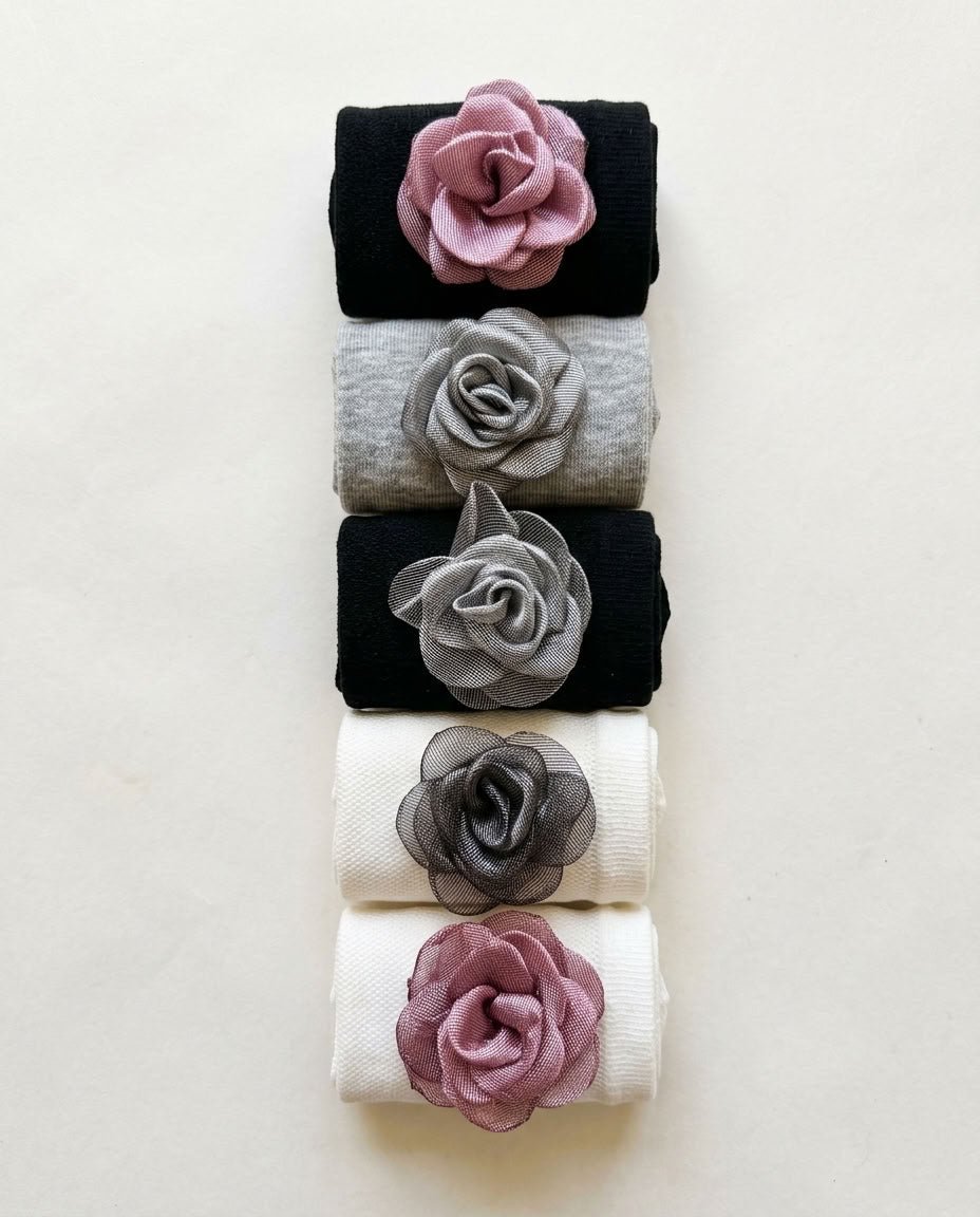 Bundled Pack, Sculpted Bloom Crew Socks - 5-Pack detail