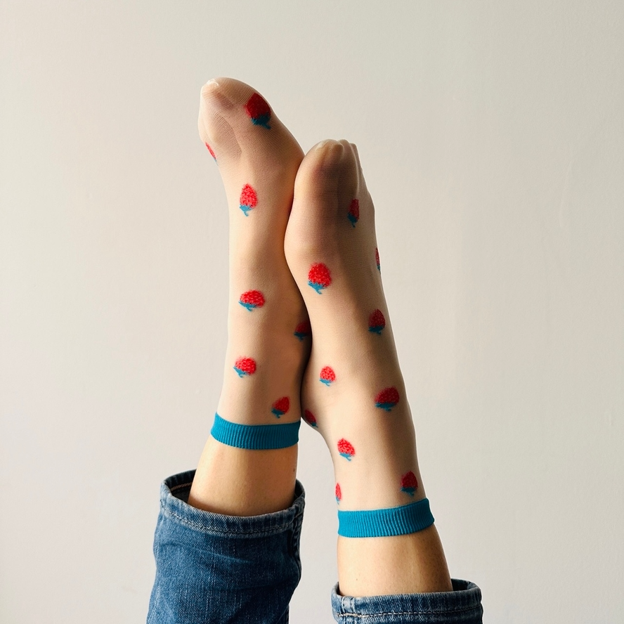 Strawberries Fruit Socks