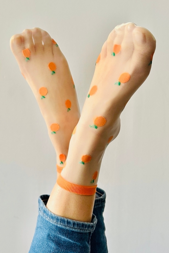 Apricots Fruit Socks