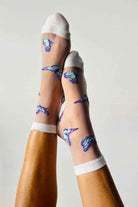 Fancy Butterfly Sheer Sock
