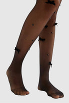 Velvet Bow Pearl Tight in Black 4