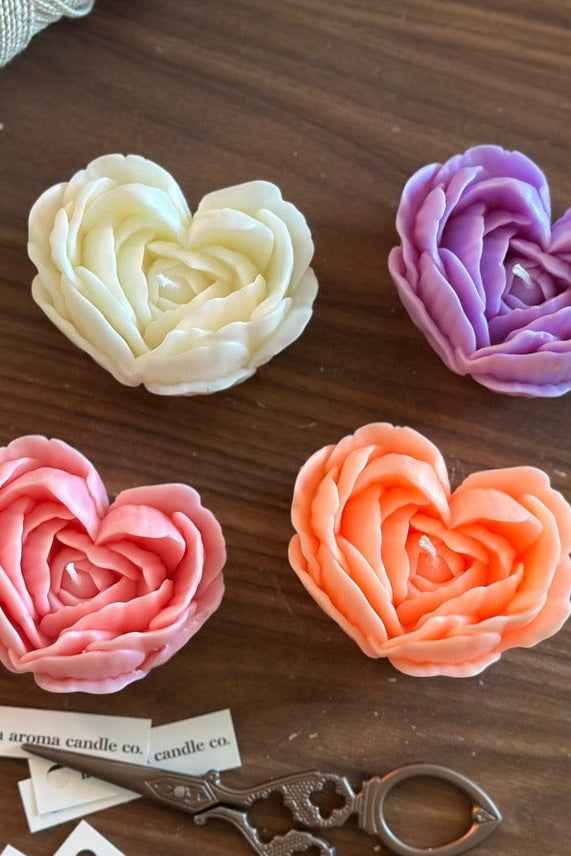 Unique Rose Design Candle