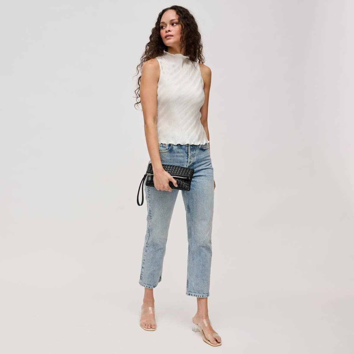 Aria Woven Wristlet Clutch