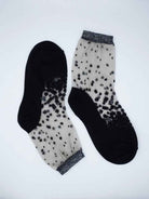 Transparent Socks with Silver Polka Dots