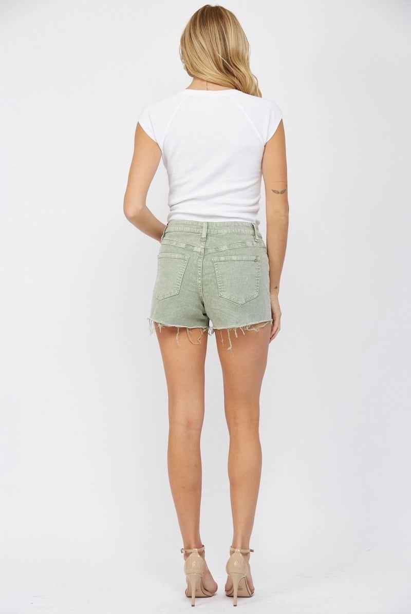 High Rise Vintage Denim Shorts 4