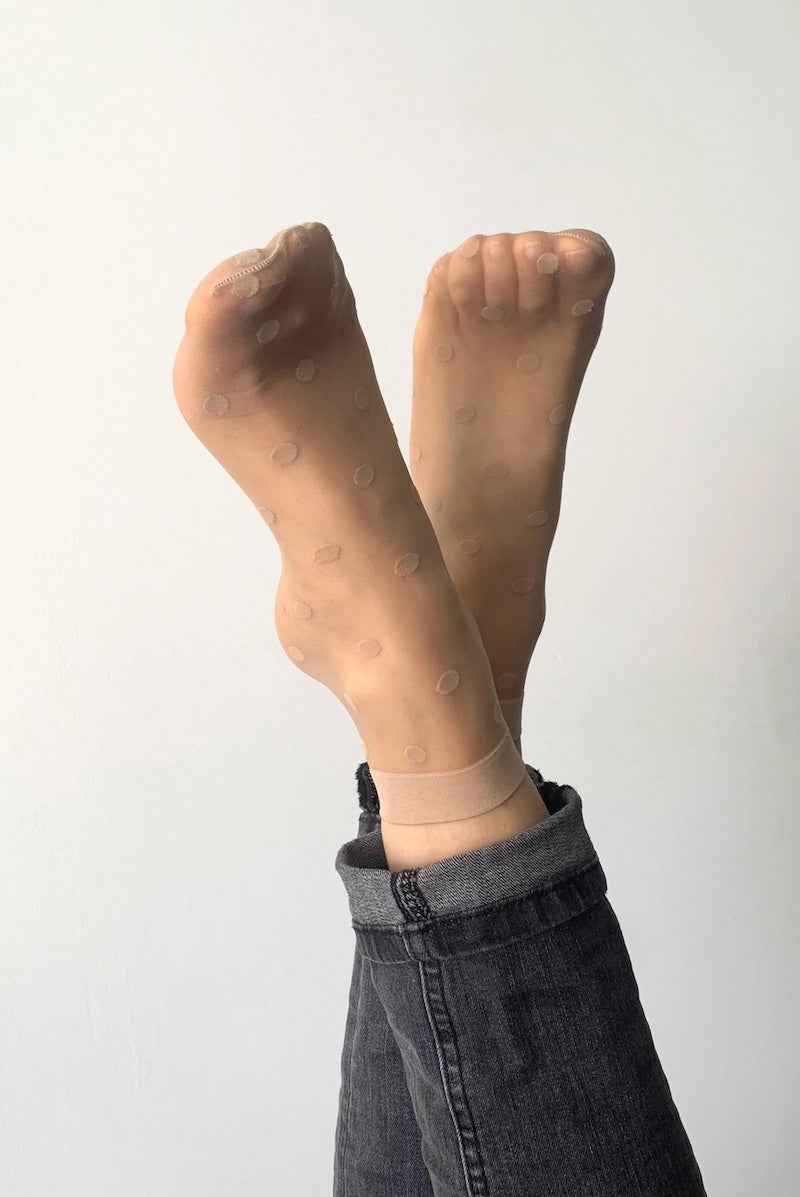 2-Pack, Sheer Ankle Polka Dot Socks 2